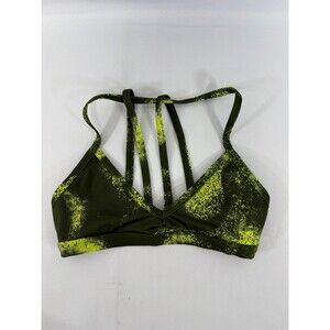 Gymshark GS Power Minimal Sports Bra in Moss Olive Print Size XS NWOT